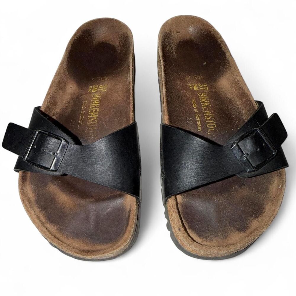 Birkenstock Catalina Graceful Slide Sandal Licorice Black Slips Size 37